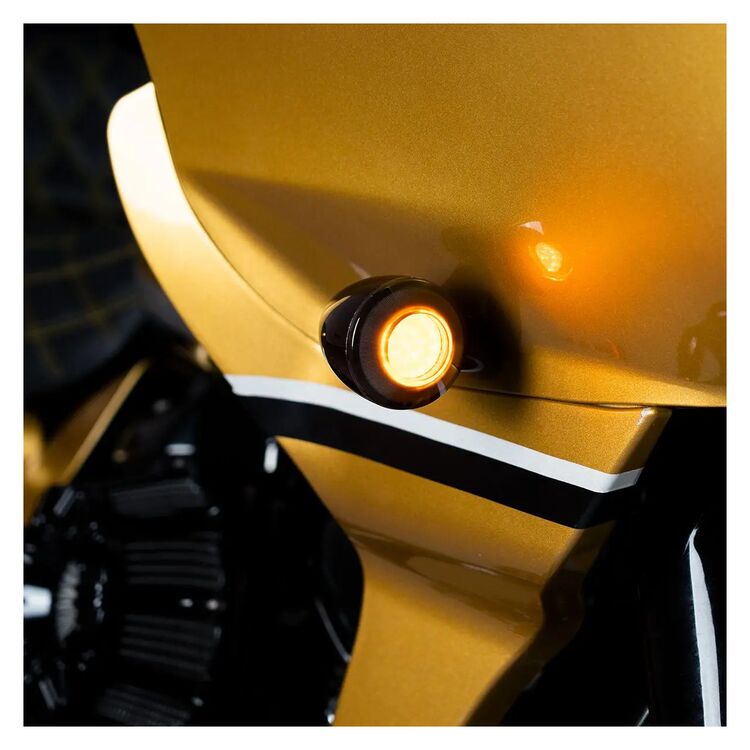 HogWorkz Halomaker Bullet Style LED Front Turn Signal Inserts For Harley 2000-2025 - Image 4