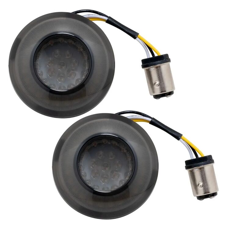 HogWorkz Halomaker Bullet Style LED Front Turn Signal Inserts For Harley 2000-2025 - Image 2