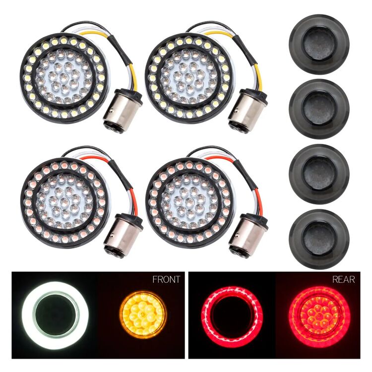 HogWorkz Halomaker LED Front & Rear Turn Signals For Harley 2000-2025 - Image 1
