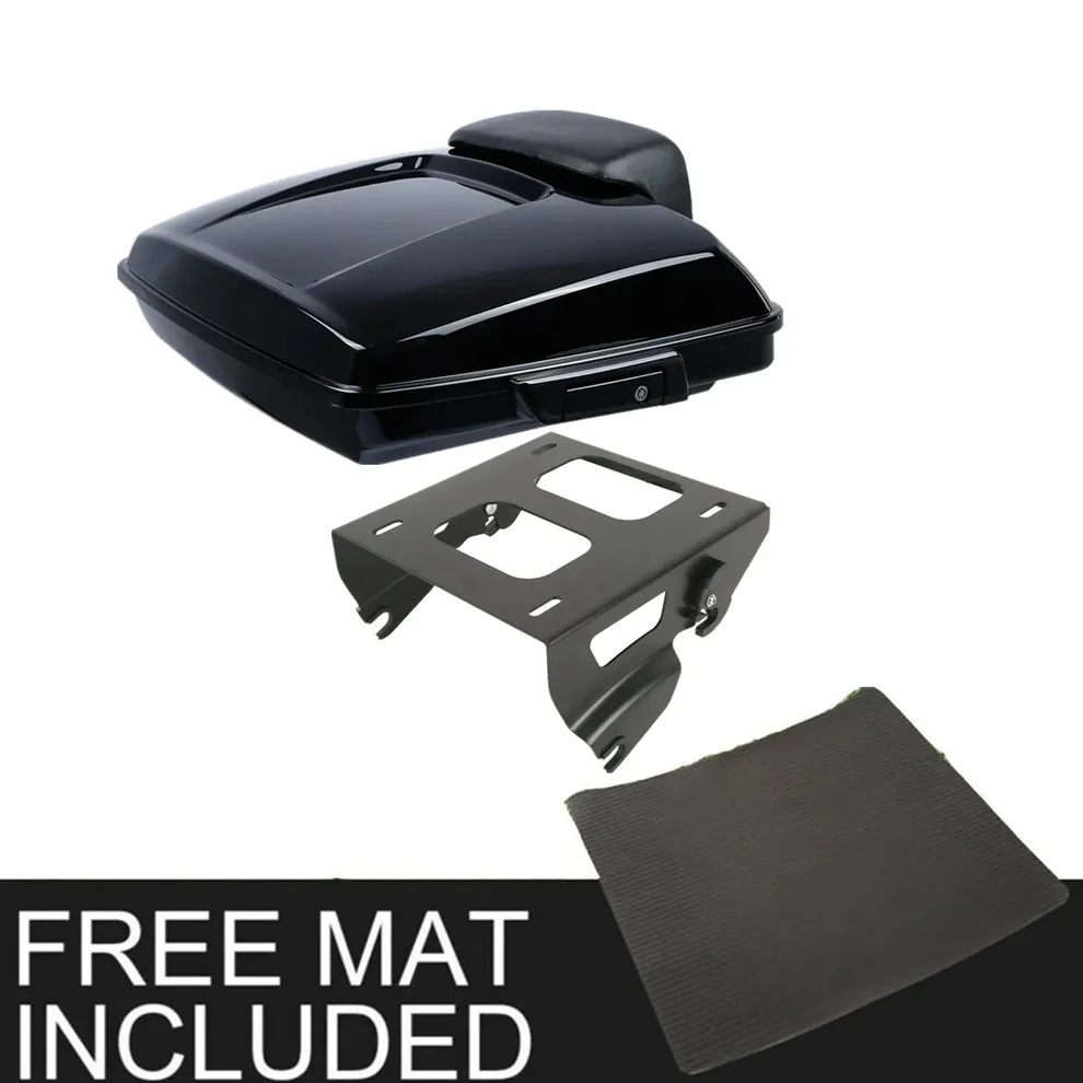 S158f1541680d4c9c877aeb8552c2adc3B Tour Pack & Mounting Plate For Harley-Davidson Touring Models Road King Street Glide 2014-UP - Image 1