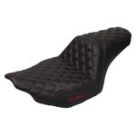 Rise Up Seat for Harley® Touring '23.5-'25 (Diamond / Red Stitch)