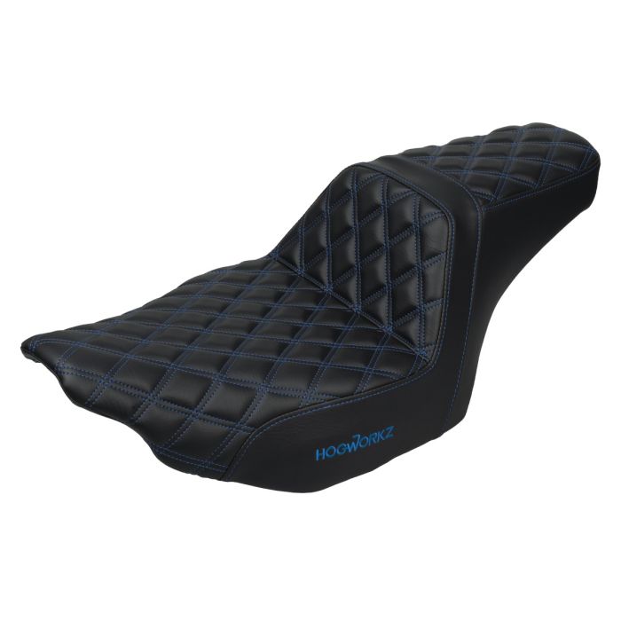 hw122032_6_ Rise Up Seat for Harley® Touring '23.5-'25 (Diamond / Blue Stitch) - Image 1