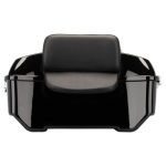 Vivid Black King Tour Pack w/ Slim Backrest & Chrome Hardware for Harley® Touring '97-'25 - Image 5