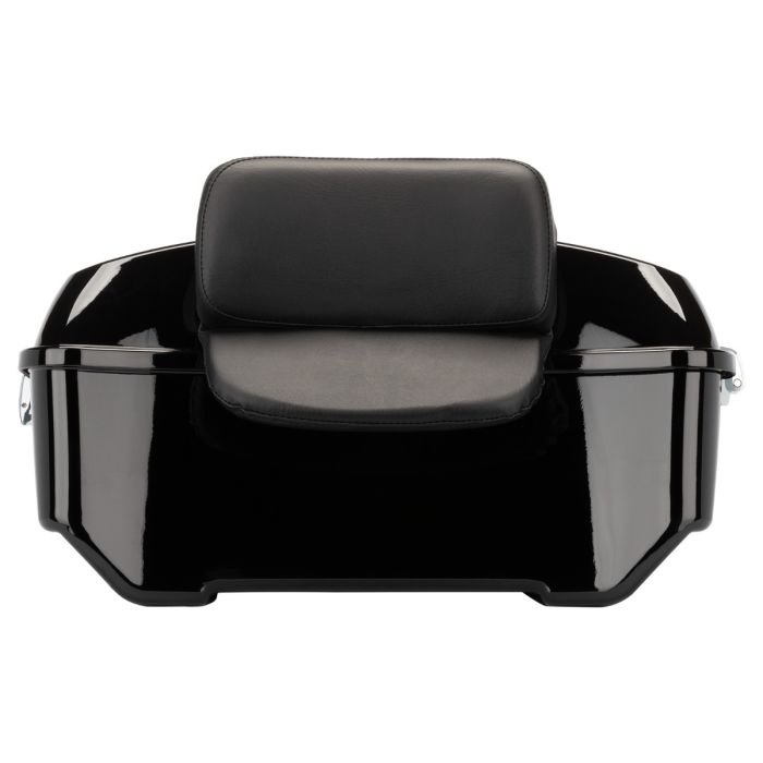 Vivid Black King Tour Pack w/ Slim Backrest & Chrome Hardware for Harley® Touring '97-'25 - Image 5