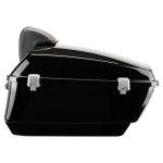Vivid Black King Tour Pack w/ Slim Backrest & Chrome Hardware for Harley® Touring '97-'25