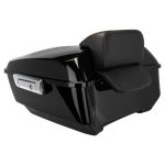 Vivid Black King Tour Pack w/ Slim Backrest & Chrome Hardware for Harley® Touring '97-'25 - Image 2
