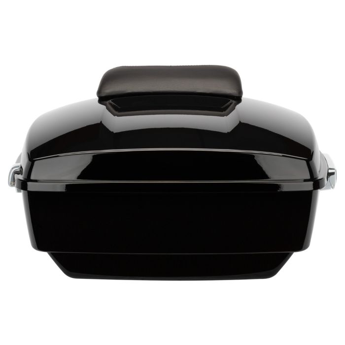 Vivid Black King Tour Pack w/ Slim Backrest & Chrome Hardware for Harley® Touring '97-'25 - Image 8