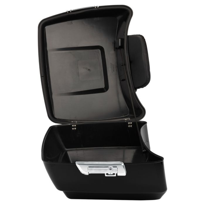 Vivid Black King Tour Pack w/ Slim Backrest & Chrome Hardware for Harley® Touring '97-'25 - Image 9