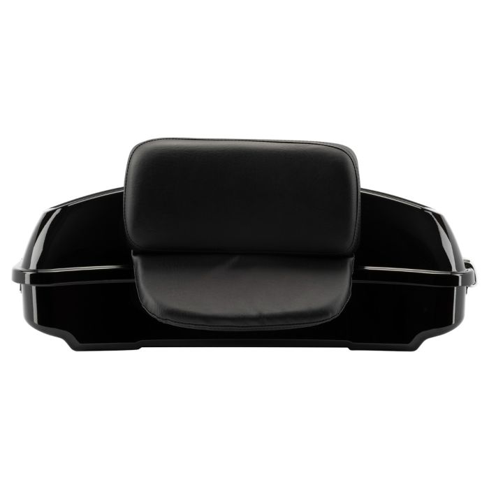Vivid Black Razor Tour Pack w/ Slim Backrest & Chrome Hardware for Harley® Touring '97-'25 - Image 3
