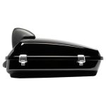 Vivid Black Razor Tour Pack w/ Slim Backrest & Chrome Hardware for Harley® Touring '97-'25 - Image 10
