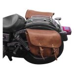 Leatherworks Distressed Brown Economy Bolt-On Saddlebags - Image 2