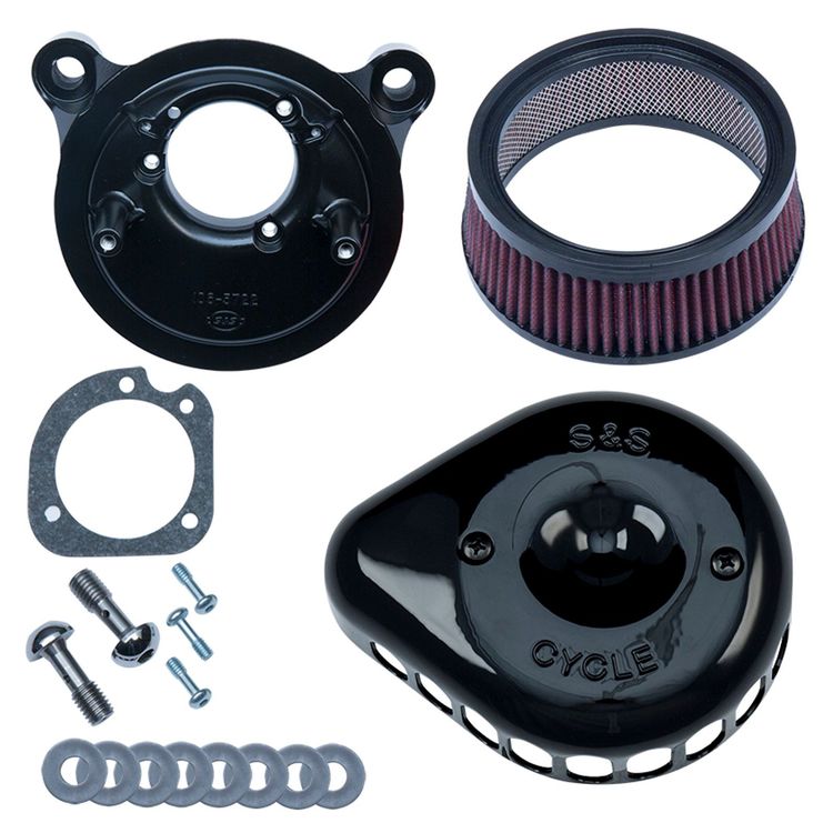 S&S Cycle Mini Teardrop Stealth Air Cleaner Kit For Harley - Image 1