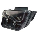 Willie & Max Black Magic Slant Throw-Over Saddlebags - Image 2